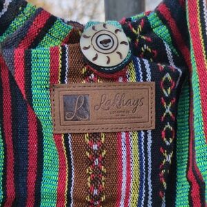Lakhays (Los Angeles), Multicolor Striped Boho Bag in Ex. Used Cond